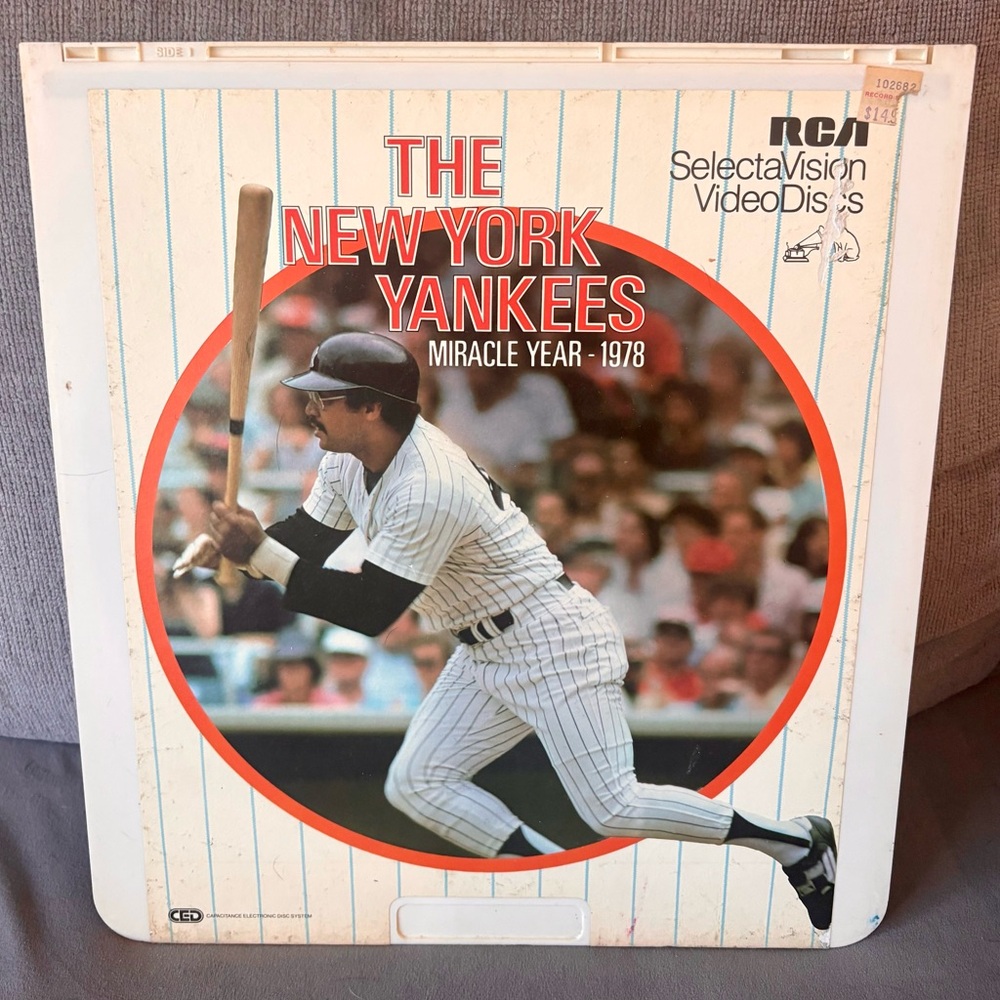 1981 "THE NEW YORK YANKEES" MIRACLE YEAR - 1978 CED RCA SelectaVision VideoDisc